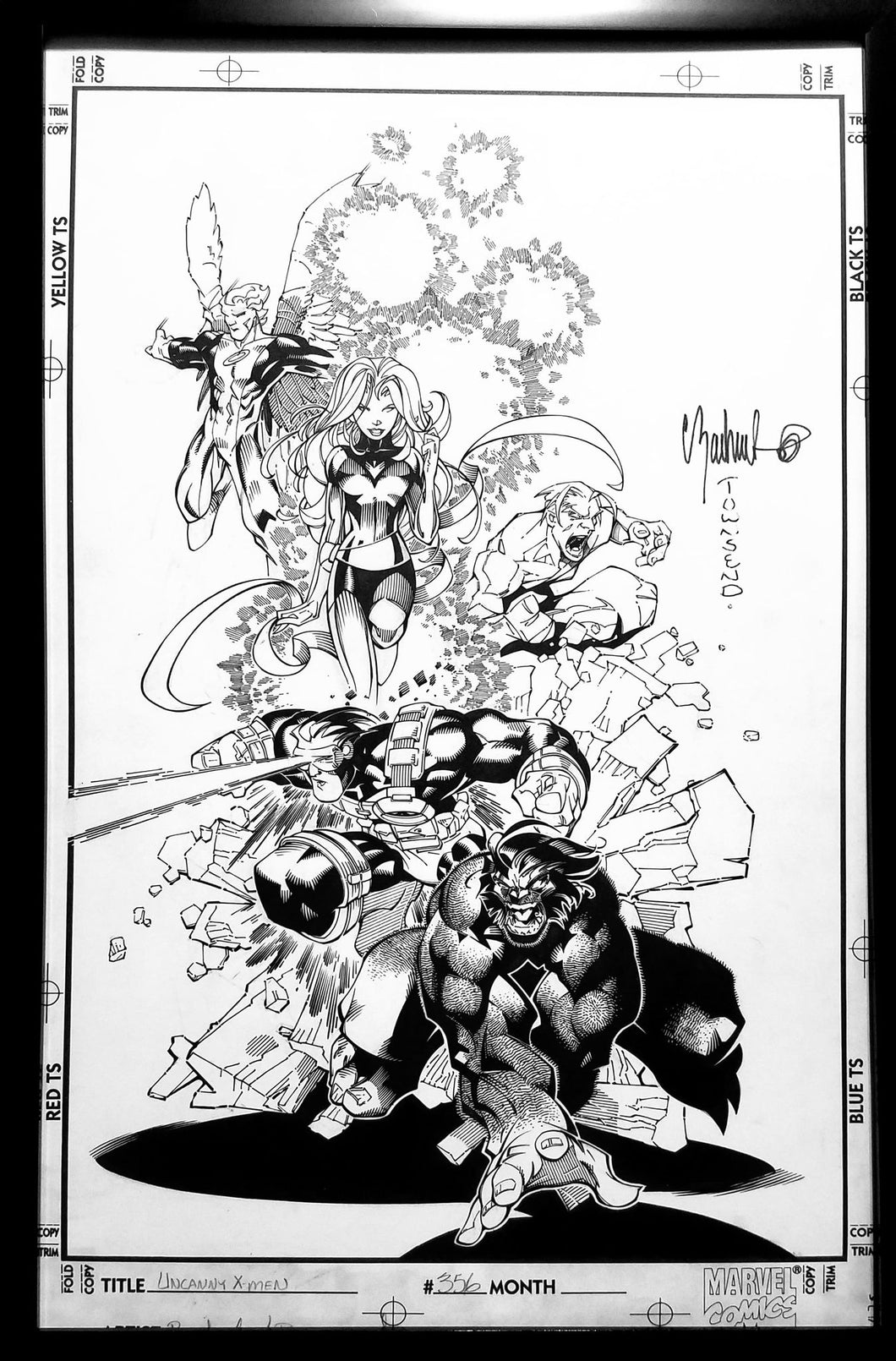 Uncanny X-Men #356 Chris Bachalo 11x17 FRAMED Original Art Poster Marvel Comics