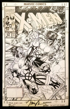Load image into Gallery viewer, Uncanny X-Men #277 by Jim Lee 11x17 FRAMED Original Art Poster Marvel Comics
