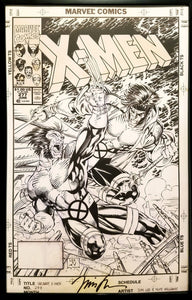 Uncanny X-Men #277 by Jim Lee 11x17 FRAMED Original Art Poster Marvel Comics