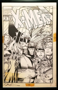 X-Men #11 by Jim Lee 11x17 FRAMED Original Art Poster Marvel Comics