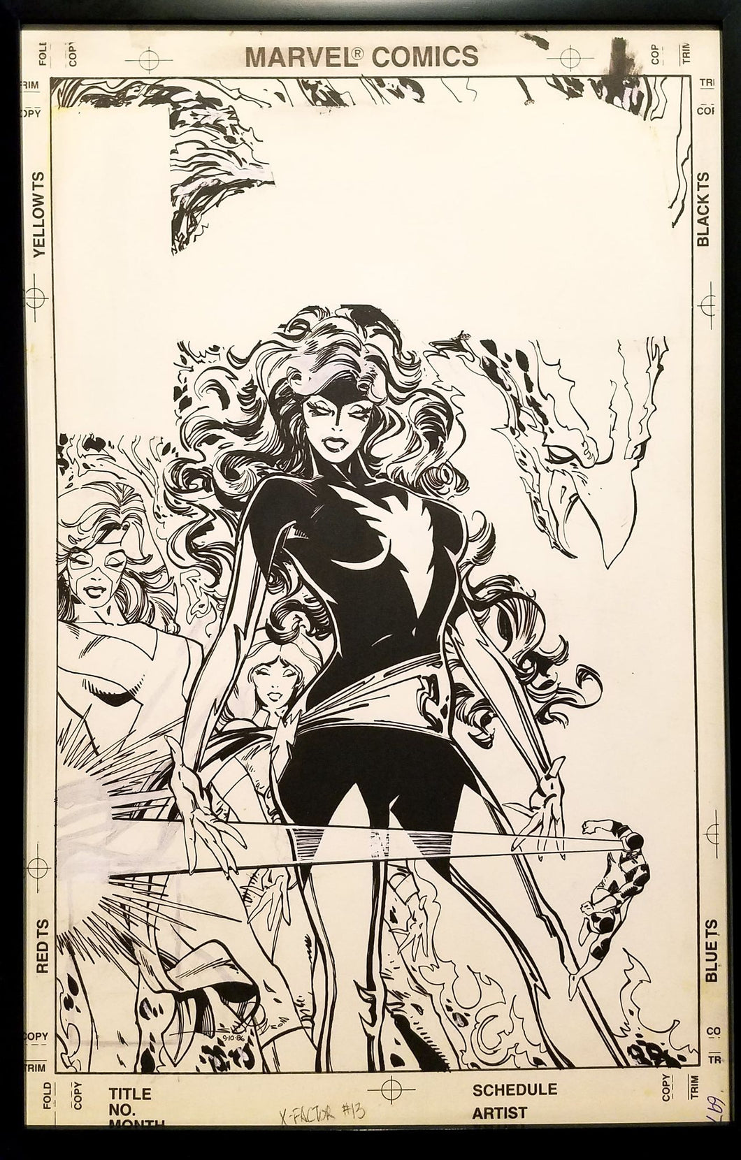 X-Factor #13 Jean Grey Phoenix Walt Simonson 11x17 FRAMED Original Art Poster Marvel Comics