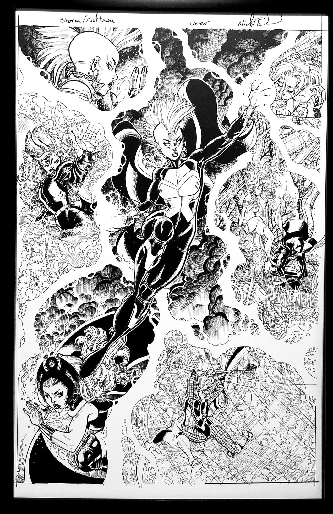 Secret Wars #2 Storm Nick Bradshaw 11x17 FRAMED Original Art Poster Marvel Comics