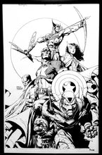 Load image into Gallery viewer, Avengers #80 by David Finch 11x17 FRAMED Original Art Poster Marvel Comics
