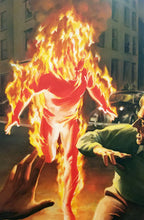 Load image into Gallery viewer, Human Torch Marvels 11x16 Art Print by Alex Ross, New Marvel Comics cardstock
