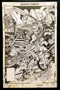 X-Men #5 Wolverine by Jim Lee 11x17 FRAMED Original Art Poster Marvel Comics
