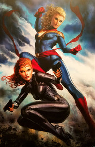 Black Widow Captain Marvel by Adi Granov 11x16 Art Print Poster Marvel Comics MCU