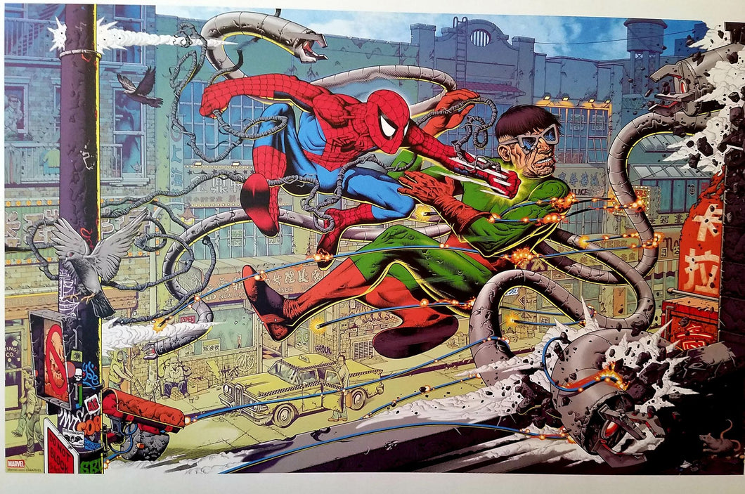 Spider-Man Doc Ock by Mike Sutfin MONDO 11x16 Art Poster Print Marvel Comics