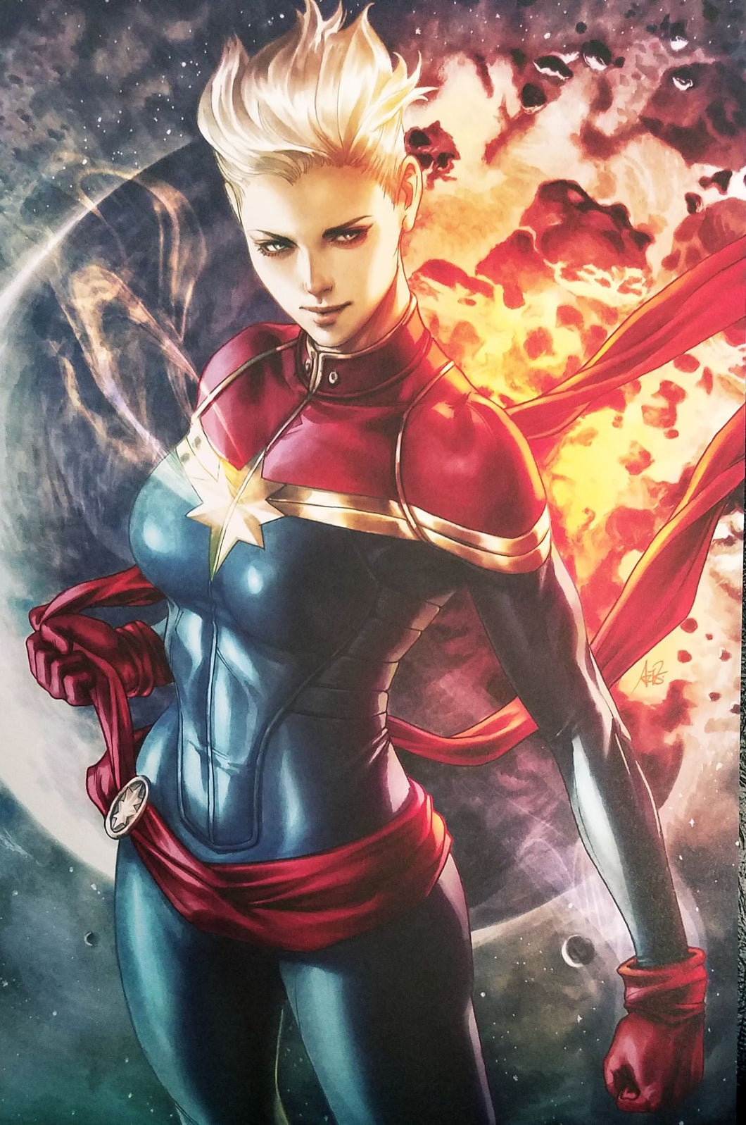 Captain Marvel Art Poster Print by Stanley 
