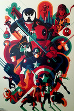 Load image into Gallery viewer, Modern Age of Marvel Comics by Tom Whalen MONDO 11x16 Art Poster Print Marvel Comics
