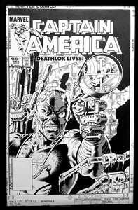 Captain America #286 Deathlok by Mike Zeck 11x17 FRAMED Original Art Poster Marvel Comics
