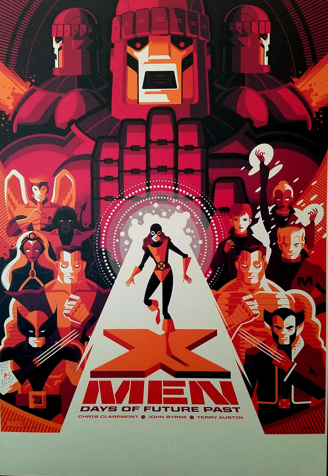 X-Men Days of Future Past by Tom Whalen MONDO 11x16 Art Poster Print Marvel Comics
