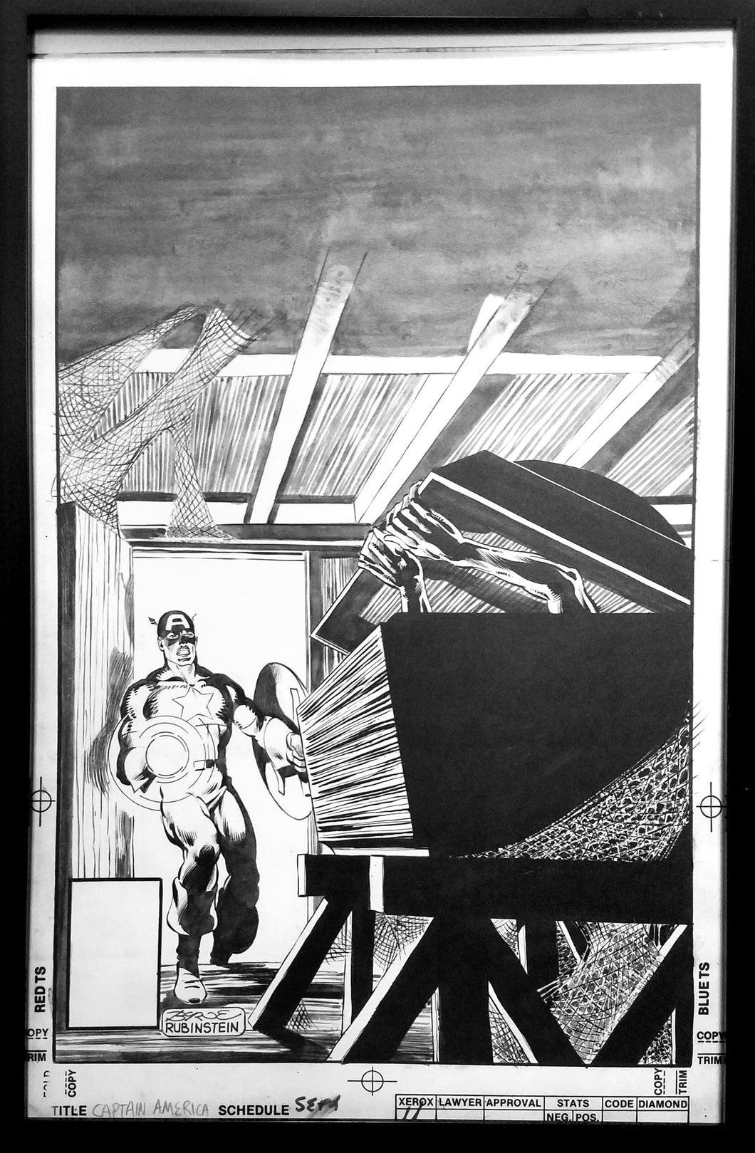 Captain America #253 by John Byrne 11x17 FRAMED Original Art Poster Marvel Comics