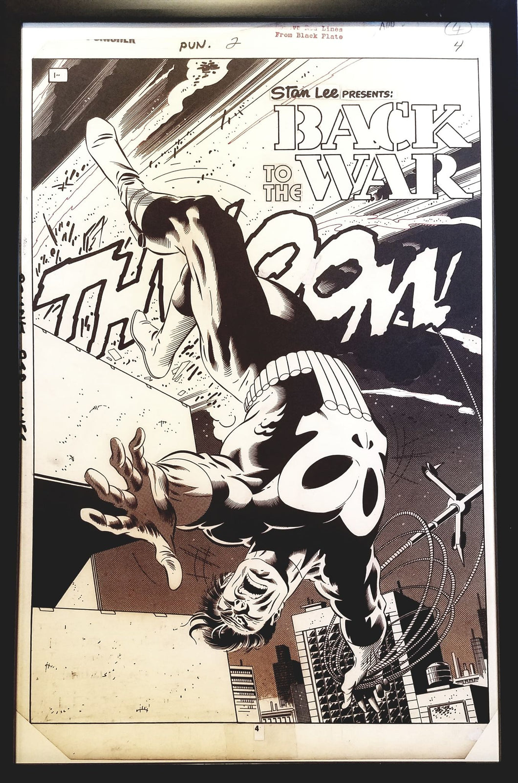 Punisher #2 pg. 4 Mike Zeck 11x17 FRAMED Original Art Poster Marvel Comics