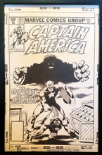 Load image into Gallery viewer, Captain America #251 by John Byrne 11x17 FRAMED Original Art Poster Marvel Comics
