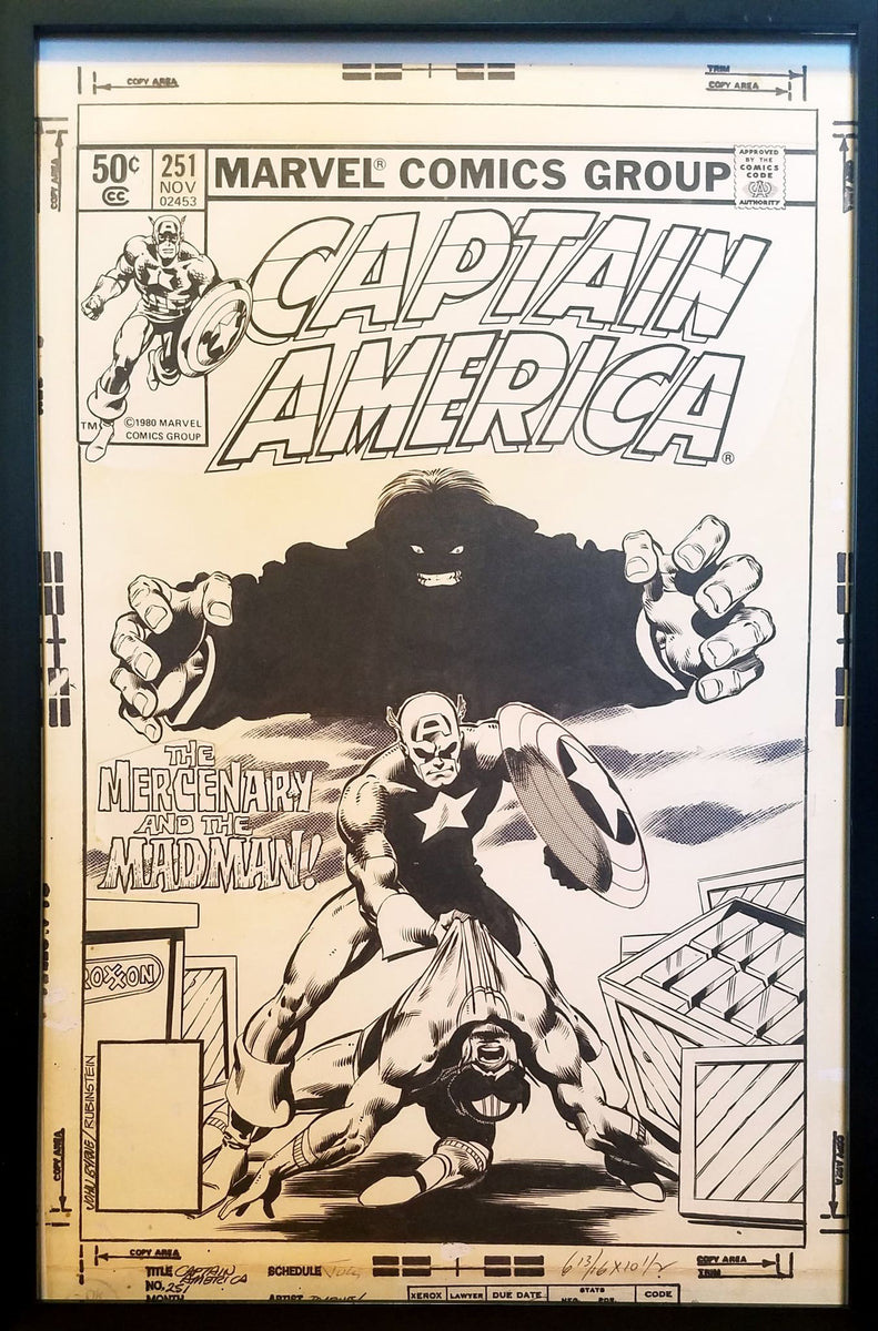 Captain America #251 by John Byrne 11x17 FRAMED Original Art Poster Ma ...