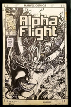 Load image into Gallery viewer, Alpha Flight #67 by Jim Lee 11x17 FRAMED Original Art Poster Marvel Comics
