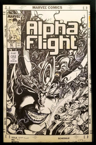 Alpha Flight #67 by Jim Lee 11x17 FRAMED Original Art Poster Marvel Comics