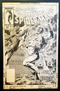 Amazing Spider-Man #293 Kraven Mike Zeck 11x17 FRAMED Original Art Poster Marvel Comics