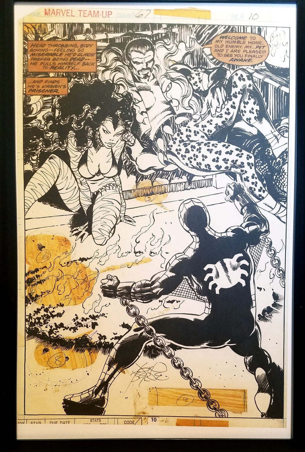 Marvel Team-Up #67 Spider-Man John Byrne 11x17 FRAMED Original Art Poster Comics