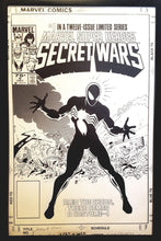 Load image into Gallery viewer, Secret Wars #8 Spider-Man by Mike Zeck 11x17 FRAMED Original Art Poster Marvel Comics
