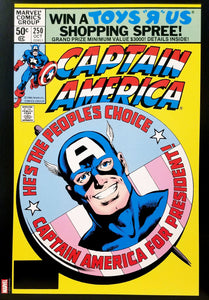 Captain America #250 12x16 FRAMED Art Poster Print by John Byrne, 1980 Marvel Comics