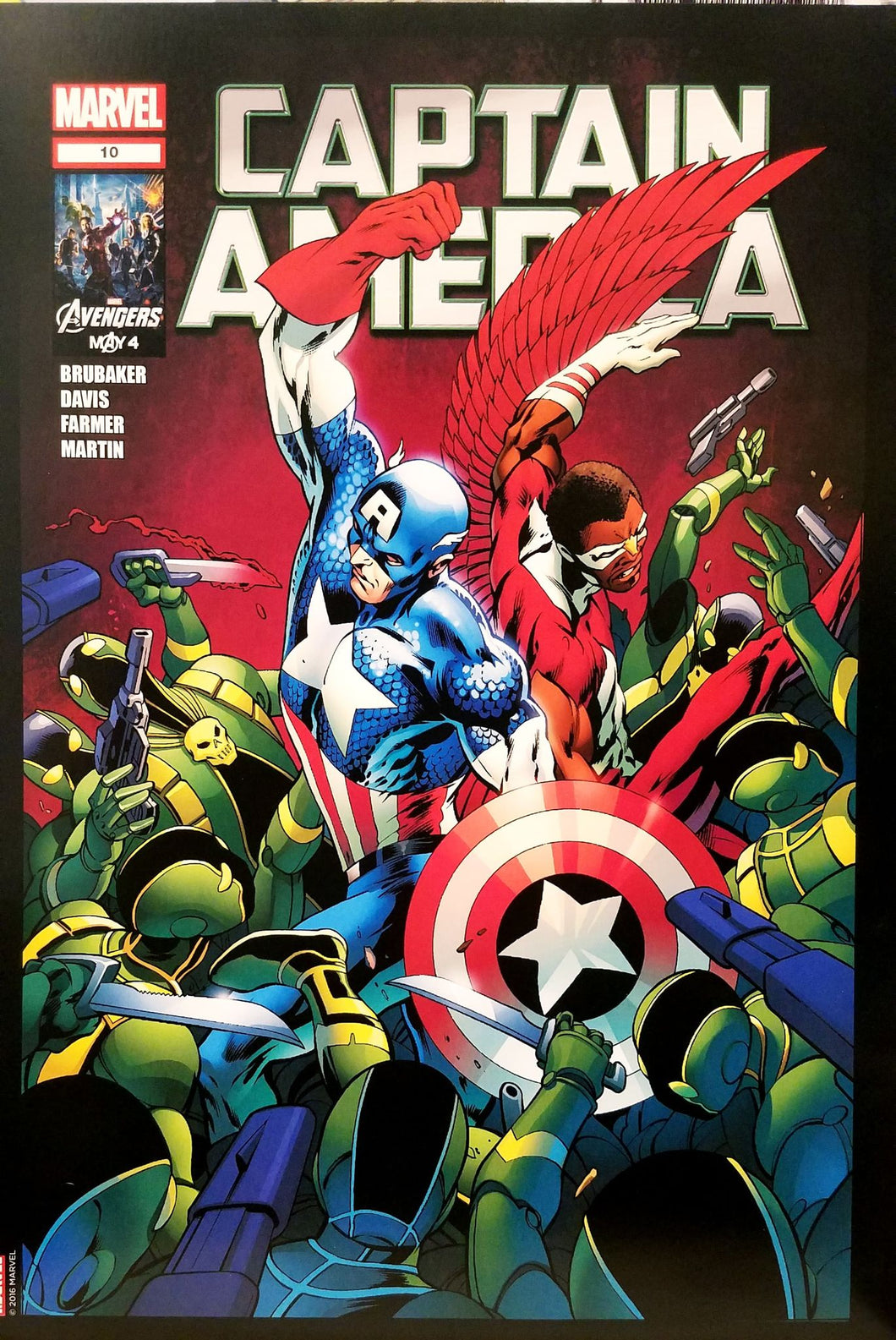 Captain America #10 12x16 FRAMED Art Poster Print by Alan Davis, Marvel Comics