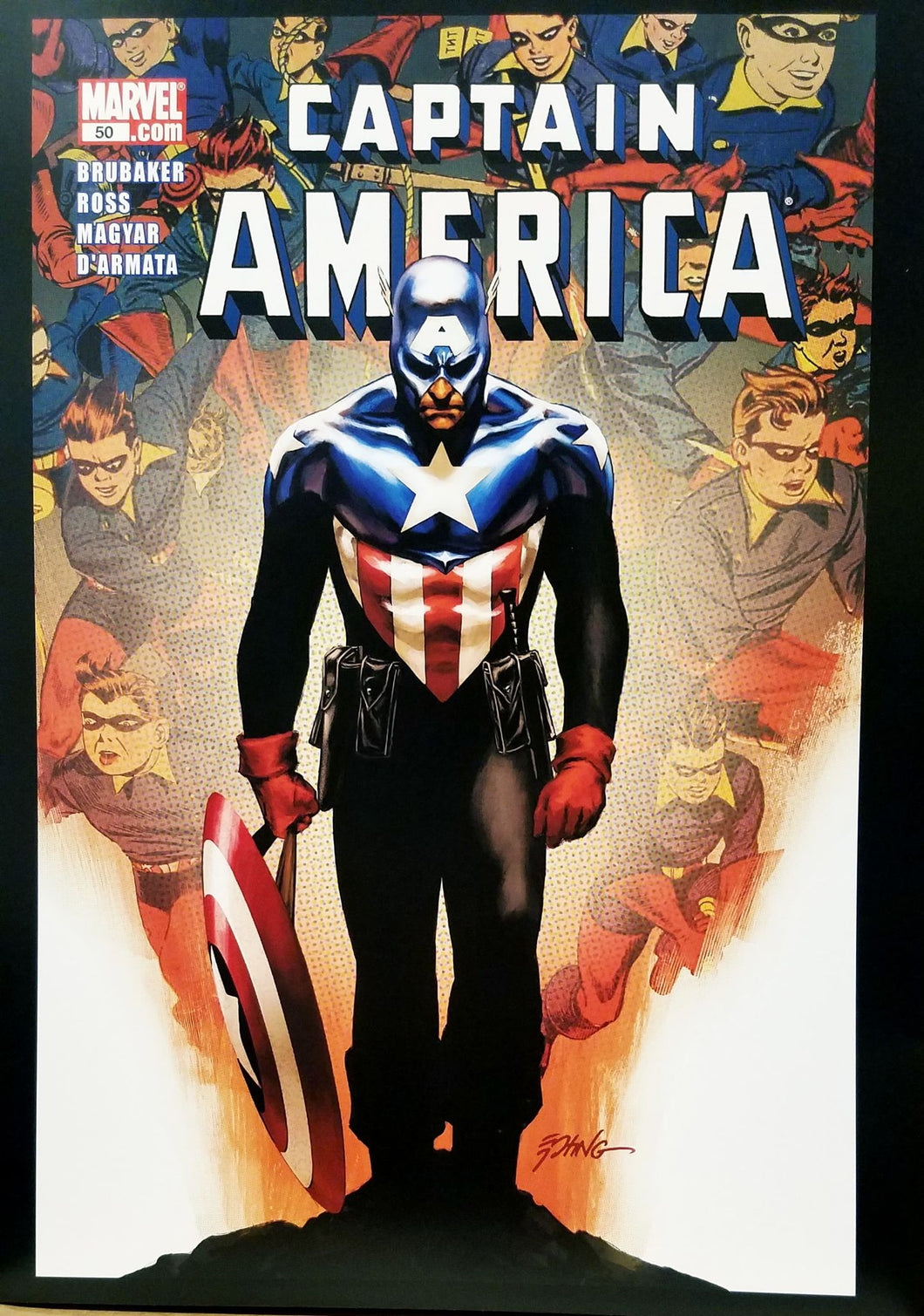 Captain America #50 12x16 FRAMED Art Poster Print by Steve Epting, Marvel Comics