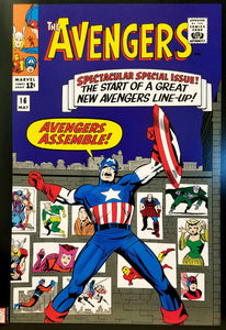 Avengers #16 Captain America12x16 FRAMED Art Poster Print by Jack Kirby, 1965 Marvel Comics