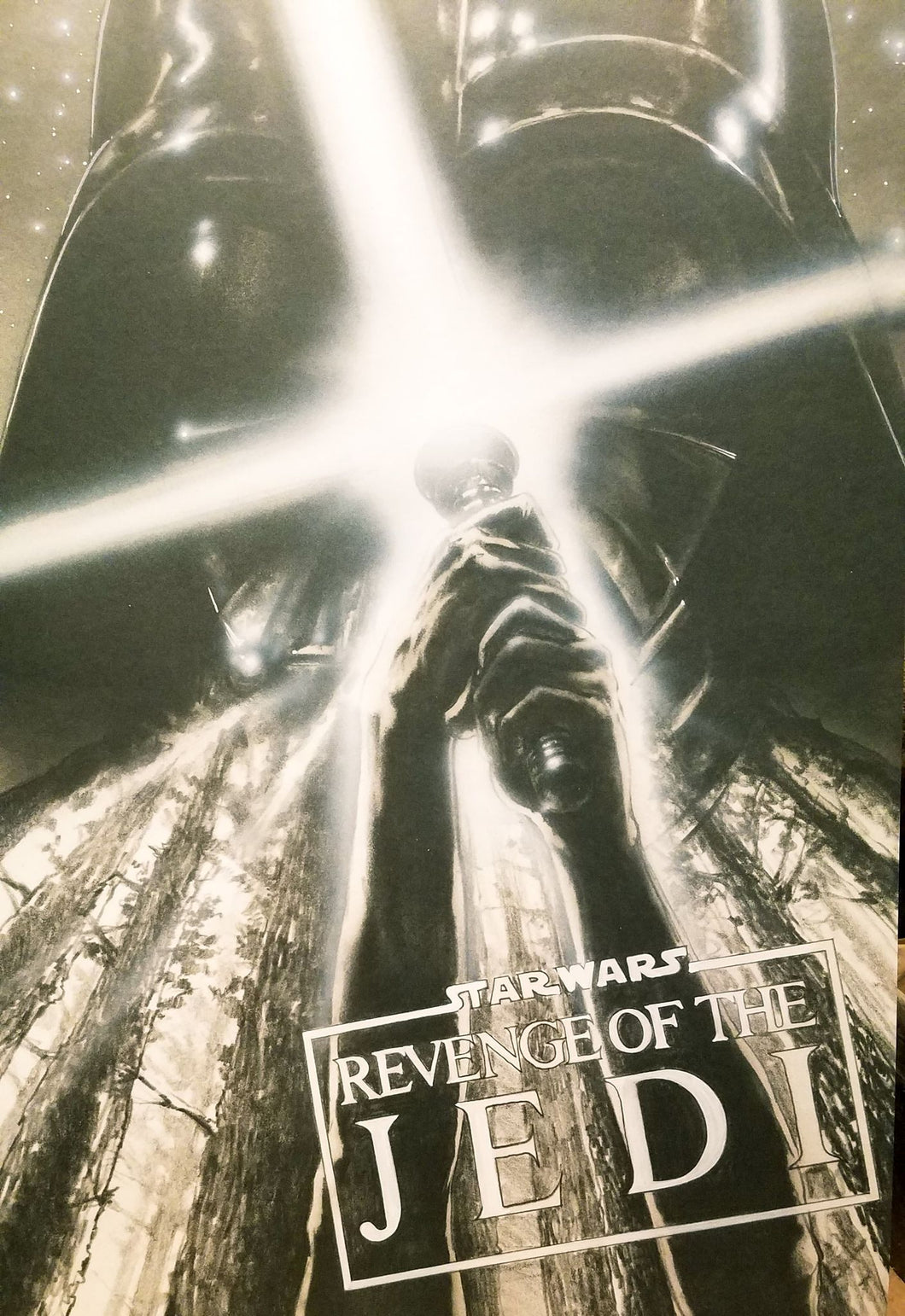 Star Wars Revenge of the Jedi 11x16 Movie Concept Art Poster Print by John Alvin, 1982