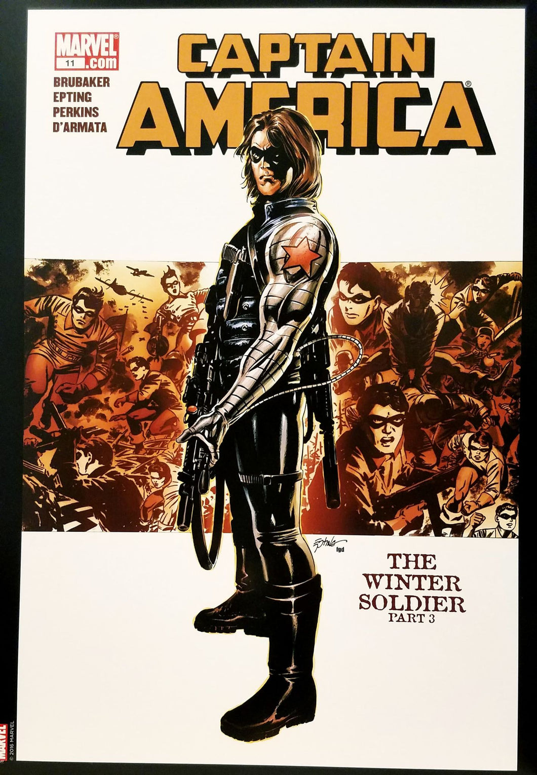 Captain America #11 12x16 FRAMED Art Poster Print by Steve Epting, Marvel Comics