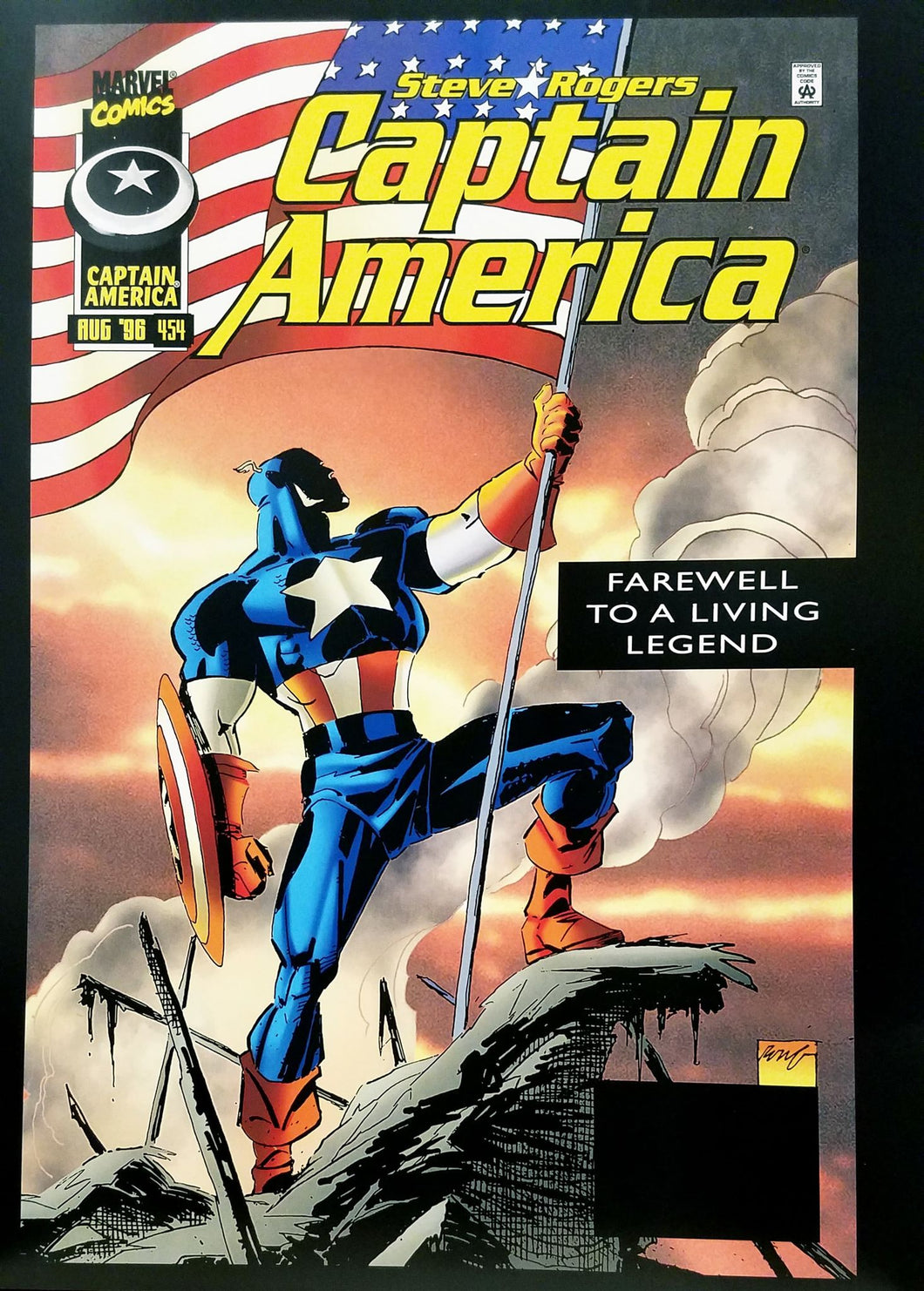Captain America #454 12x16 FRAMED Art Poster Print by Ron Garney, Marvel Comics
