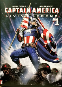 Captain America Living Legend #1 12x16 FRAMED Art Poster Print by Adi Granov, Marvel Comics