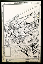 Load image into Gallery viewer, Excalibur #63 Alan Davis 11x17 FRAMED Original Art Poster Marvel Comics
