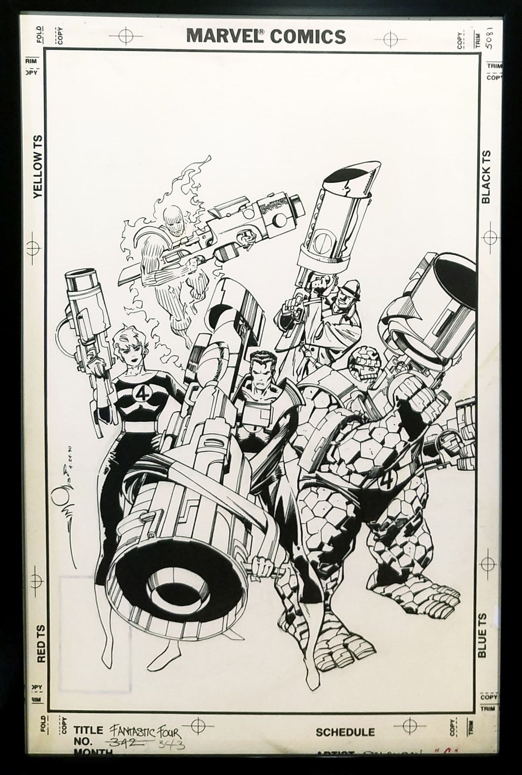 Fantastic Four #343 by Walt Simonson 11x17 FRAMED Original Art Poster Marvel Comics
