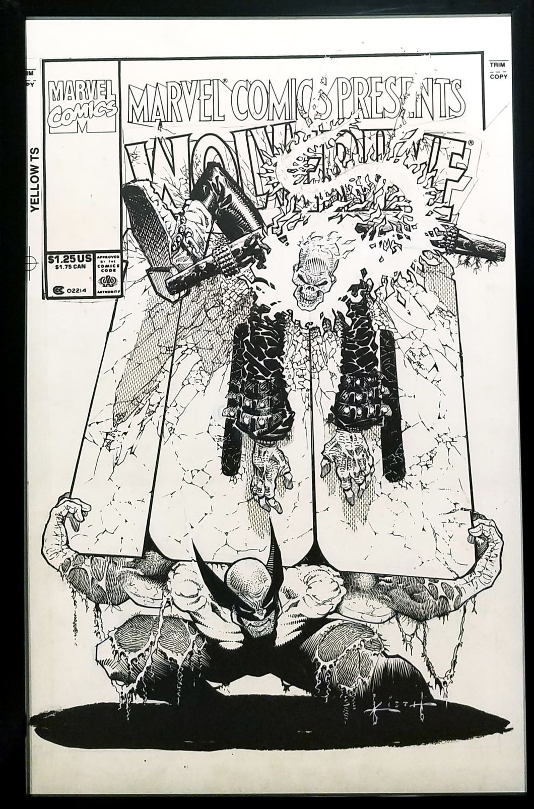 Marvel Comics Presents Wolverine #100 Sam Kieth 11x17 FRAMED Original Art Poster