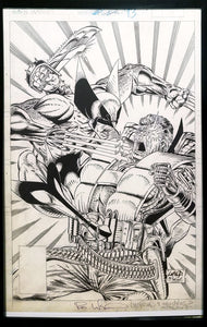 New Mutants #93 by Rob Liefeld 11x17 FRAMED Original Art Poster Marvel Comics