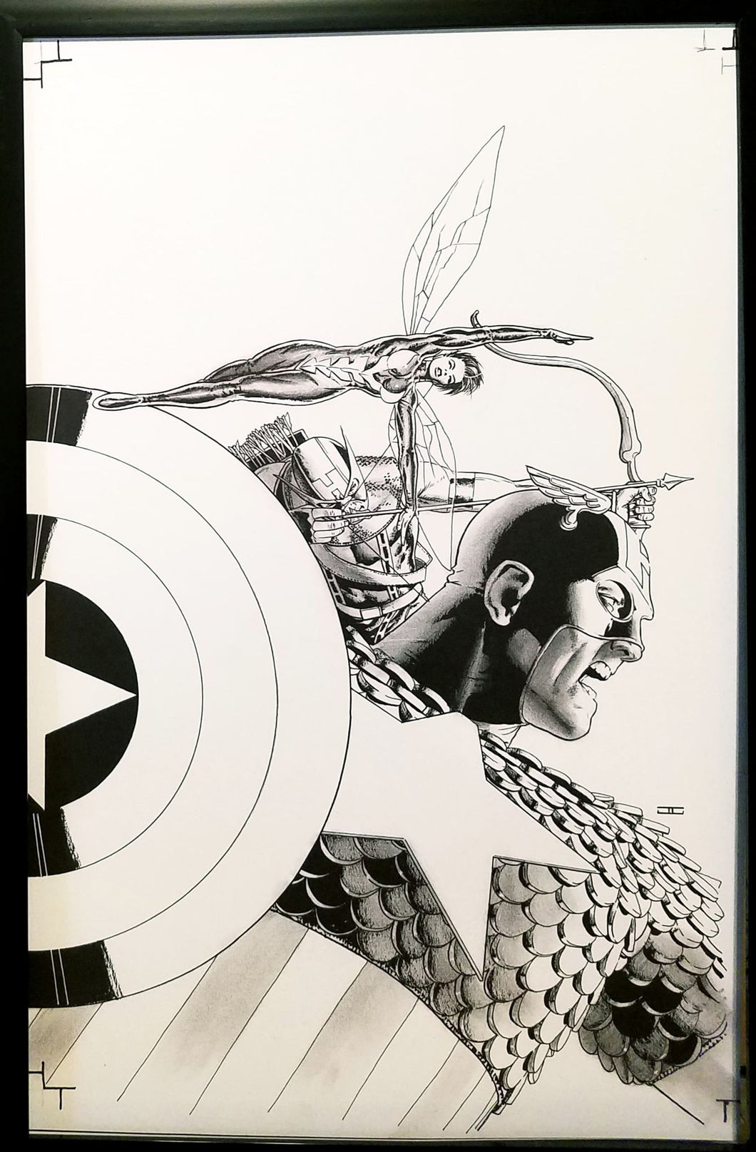 Avengers #77 John Cassaday 11x17 FRAMED Original Art Poster Marvel Comics