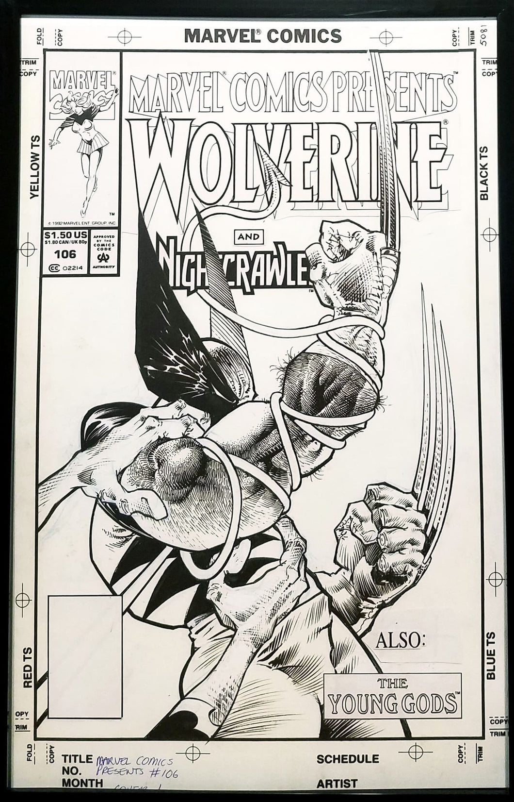 Marvel Comics Presents Wolverine #106 Sam Kieth 11x17 FRAMED Original Art Poster