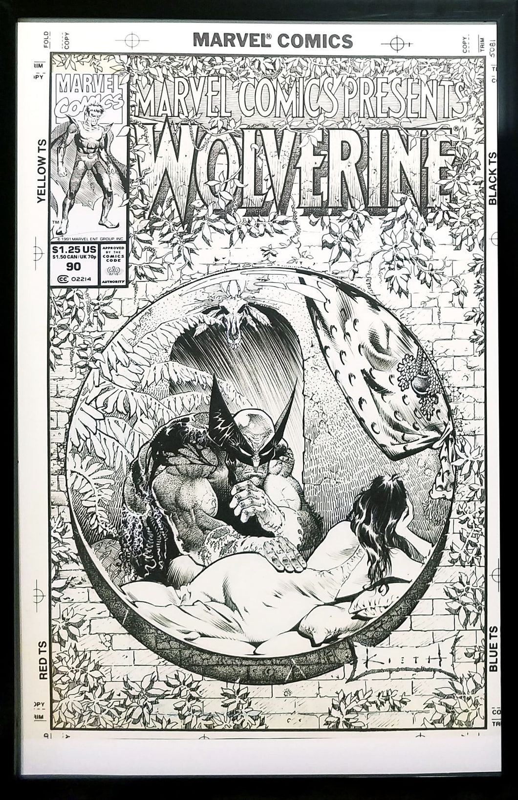 Marvel Comics Presents Wolverine #90 Sam Kieth 11x17 FRAMED Original Art Poster