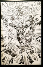 Load image into Gallery viewer, Inhumans by J. Scott Campbell 11x17 FRAMED Original Art Poster Marvel Comics
