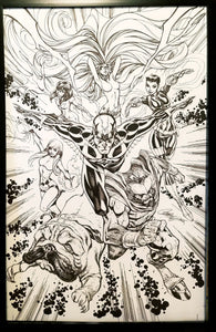 Inhumans by J. Scott Campbell 11x17 FRAMED Original Art Poster Marvel Comics