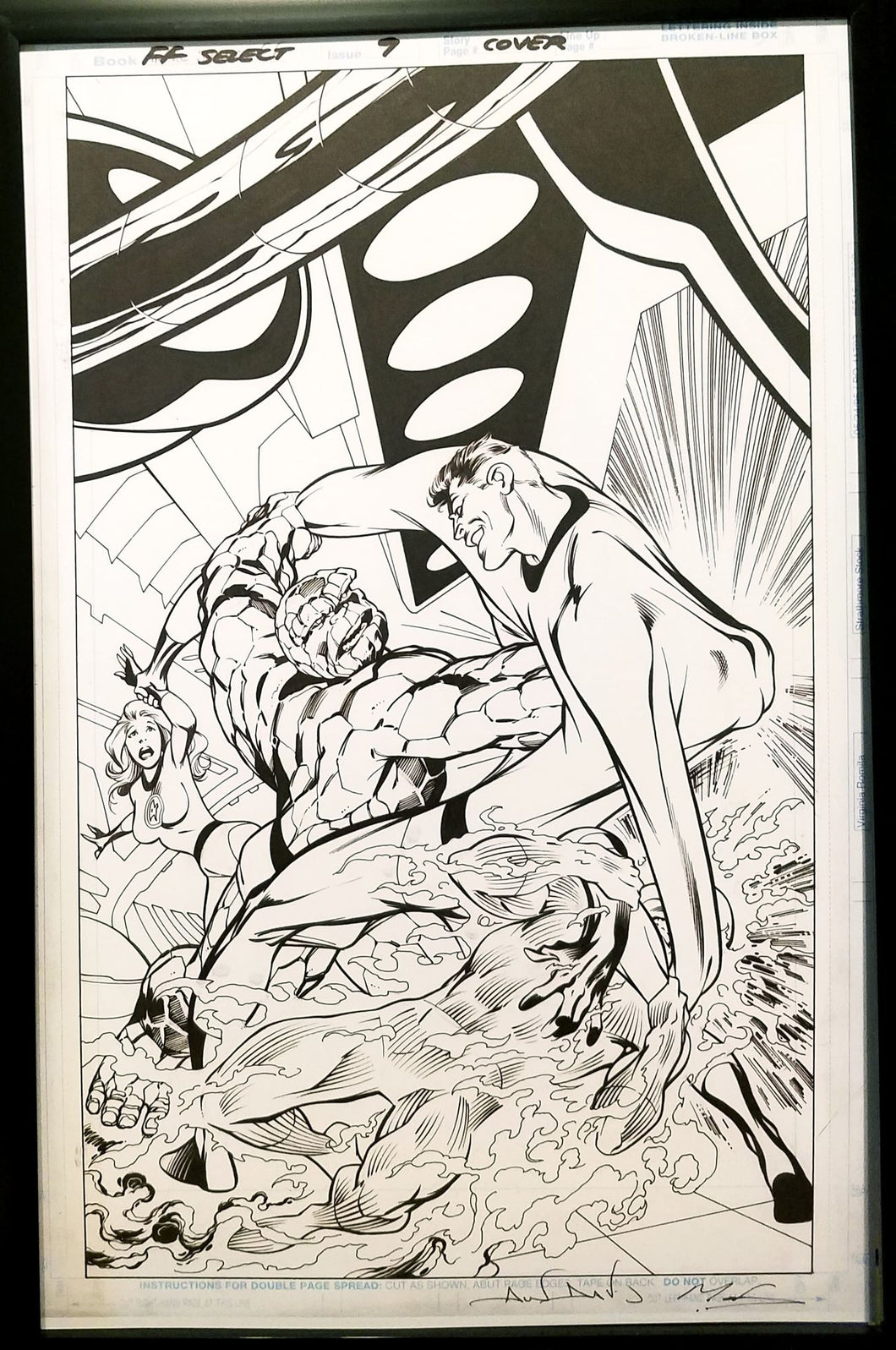 Fantastic Four Select #9 by Alan Davis 11x17 FRAMED Original Art Poster Marvel Comics