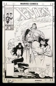 X-Men Classic #57 by Mike Mignola 11x17 FRAMED Original Art Poster Marvel Comics