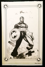 Load image into Gallery viewer, Captain America by Travis Charest 11x17 FRAMED Original Art Poster Marvel Comics
