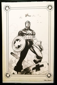 Captain America by Travis Charest 11x17 FRAMED Original Art Poster Marvel Comics