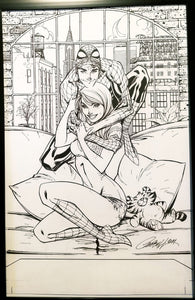 Spider-Man J. Scott Campbell 11x17 FRAMED Original Art Poster Marvel Comics