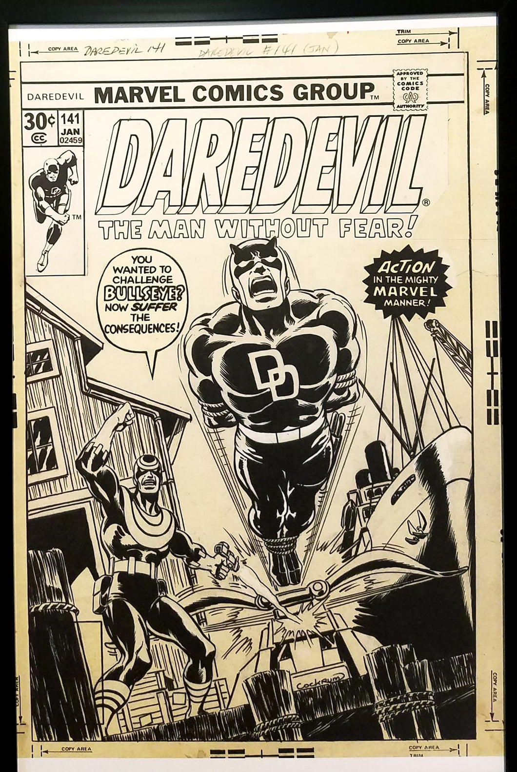 Daredevil #141 by Dave Cockrum 11x17 FRAMED Original Art Poster Marvel Comics