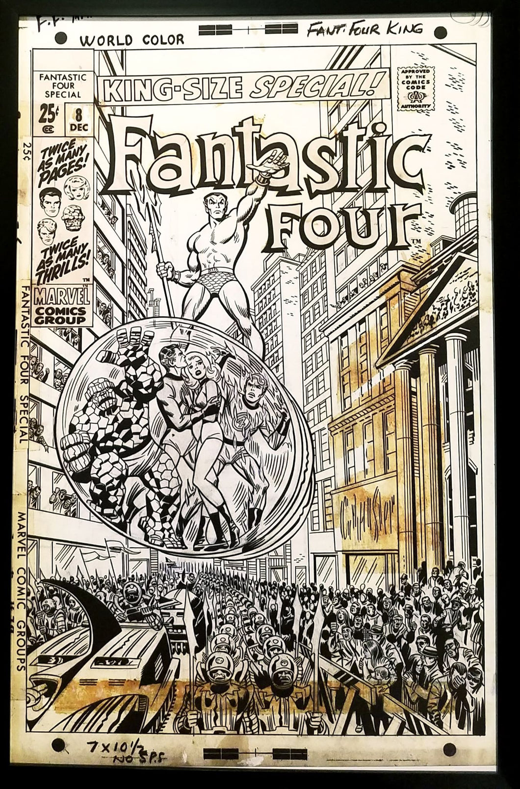 Fantastic Four Annual #8 John Romita 11x17 FRAMED Original Art Poster Marvel Comics