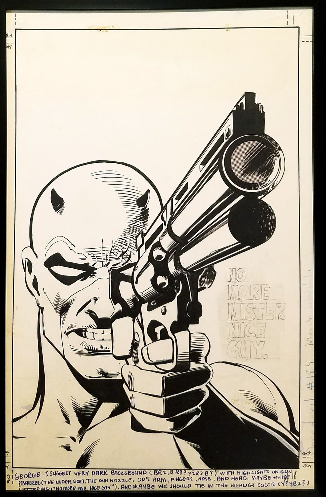 Daredevil #184 by Frank Miller 11x17 FRAMED Original Art Poster Marvel Comics