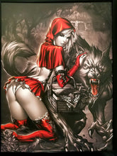 Load image into Gallery viewer, Red Riding Hood by Eric Basaldua 12x16 FRAMED Art Print Zenescope Comics
